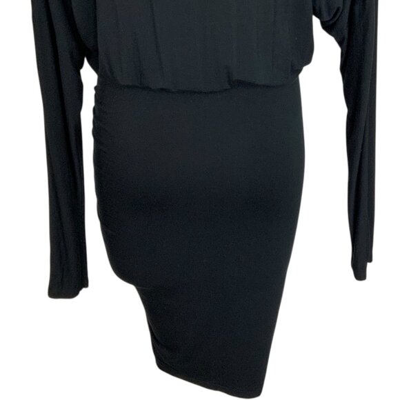 Veronica Beard Jeans Manda Dress M Black Turtleneck - Picture 10 of 13